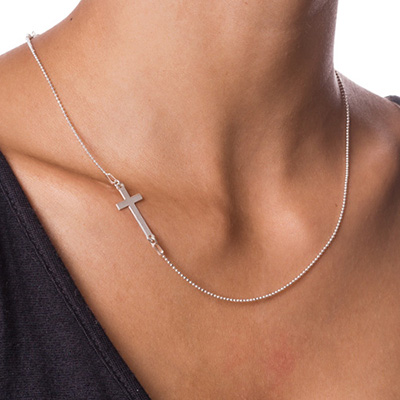 Horizontal Cross Necklace | Bearfruit Jewelry
